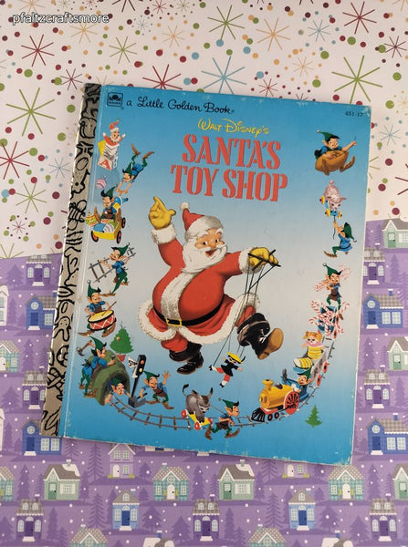 Vintage 1992 Little Golden Book: Walt Disney's Santa's Toy Shop Hardcover