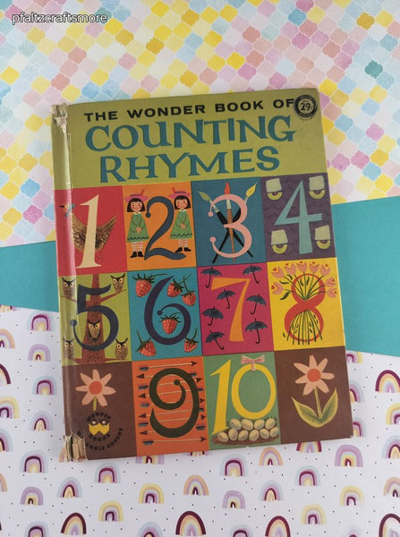Vintage 1957 Wonder Books The Wonder Book of Counting Rhymes Hardcover