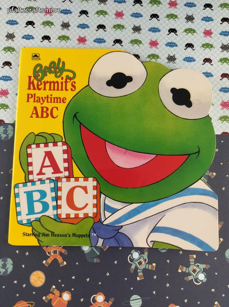 Vintage 1992 Golden Super Shape Book Baby Kermit's Playtime ABC Softcover