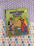 Vintage 1978 Little Golden Book: Walt Disney's Mickey Mouse and Goofy the Big Bear Scare Hardcover
