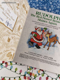 Vintage 1982 Little Golden Book: Rudolph the Red-Nosed Reindeer Shines Again Hardcover