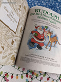 Vintage 1982 Little Golden Book: Rudolph the Red-Nosed Reindeer Shines Again Hardcover