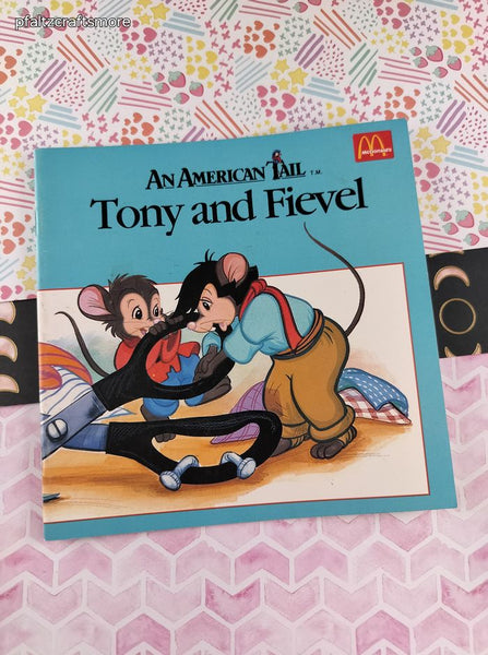 Vintage 1986 An American Tail "Tony and Fievel" Softcover McDonalds Promo, Nice & Clean