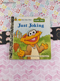 Vintage 1995 First Little Golden Book Sesame Street Just Joking Hardcover