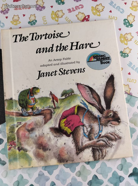 Vintage 1984 The Tortoise and the Hare by Janet Stevens Weekly Reader Hardcover, Like New
