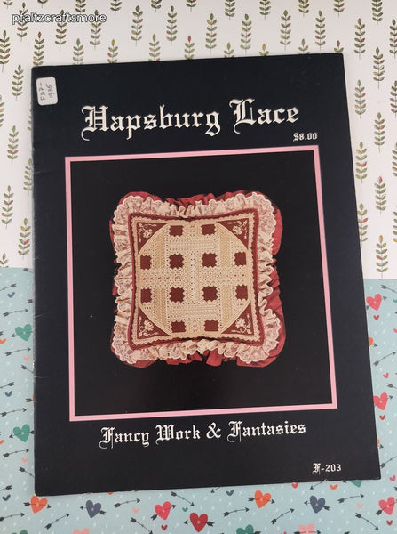 Vintage 1980 Fancy Work & Fantasies Hapsburg Lace F-203 Cross Stitch Softcover Booklet