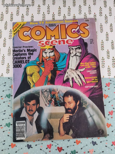 Vintage 1982 Nov. No. 6 COMICS Scene Starlog Magazine, Softcover *Incl. Poster*