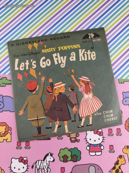 Vintage 1964 Disneyland Record "Walt Disney's Mary Poppins" 45 RPM Record, Untested