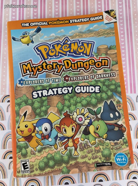 2007 1st Printing Pokemon Mystery Dungeon Explorers of Time/Darkness w/Mini Poster Softcover