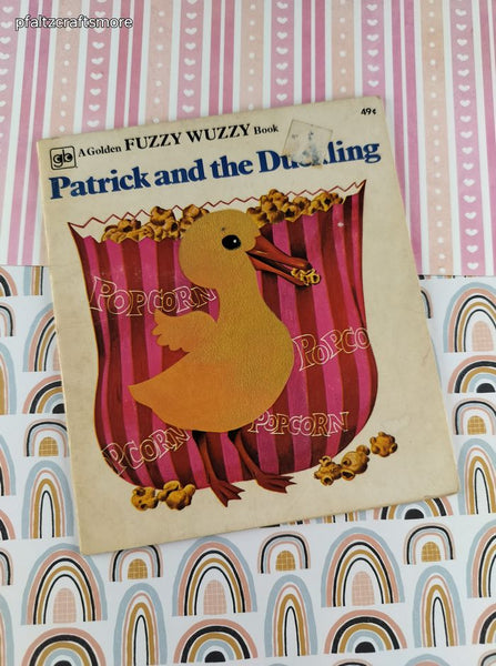 Vintage 1963 Patrick and the Duckling a Golden FUZZY WUZZY Book Softcover
