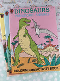 Vintage 1992 Honey Bear Books Dinosaur Children's Activity Books Set/3