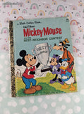 Vintage 1981 Little Golden Book: Walt Disney's Mickey Mouse and the Best-Neighbor Contest Hardcover
