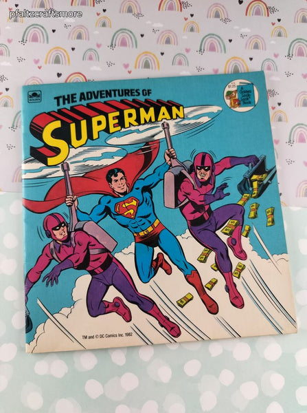 Vintage 1982 Golden Book: The Adventures of Superman, Look-Look Book Softcover