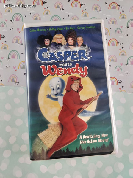 Vintage 1998 Casper Meets Wendy Clamshell VHS Tape, Great Shape