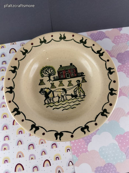 Vintage Metlox Poppytrail Homestead Provincial Round Rim Soup Bowl 8.5", CLEAN