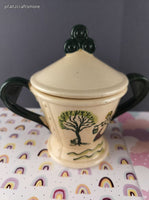 Vintage Metlox Poppytrail Homestead Provincial Sugar Bowl w/Lid + Creamer Dish Set, CLEAN