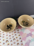 Vintage Metlox Poppytrail Homestead Provincial Individual Open Soup Server Bowls Set/2, CLEAN