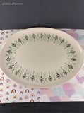 Vintage Del Ray Harmony House China Oval Serving Platter 10"x13.5", CLEAN