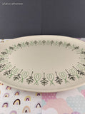 Vintage Del Ray Harmony House China Oval Serving Platter 10"x13.5", CLEAN