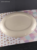 Vintage Del Ray Harmony House China Oval Serving Platter 10"x13.5", CLEAN