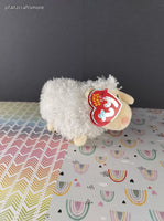 Vintage 2007 TY Beanie Baby - Woolsy, White Wooly Sheep *UNUSED CODE*