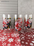 Vintage Coca-Cola Classic McCrory Stores Christmas Santa Claus Glass Tumblers Set/3