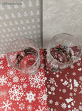 Vintage Coca-Cola Classic McCrory Stores Christmas Santa Claus Express Glass Tumblers Set/2