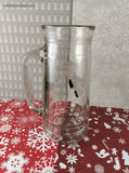 Vintage Coca-Cola Santa Claus Christmas Tall Glass Stein w/Handle Happy Holidays