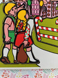 Vintage Playskool "HANZEL and GRETEL" 290-07 Wooden Frame-Tray Puzzle