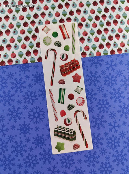 Vintage 2000 Mrs. Grossman's Christmas Candy Full Sticker Sheet, Unused