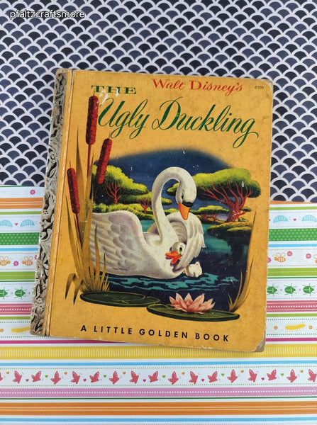 Vintage 1952 1st Printing Little Golden Book Walt Disney's The Ugly Duckling, Hardcover