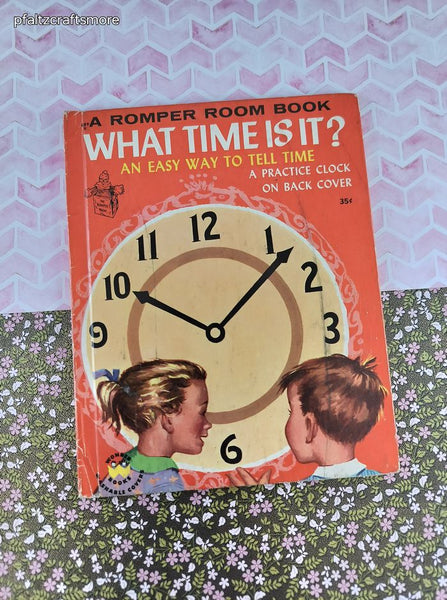 Vintage 1954 Romper Room Wonder Book What Time is It? Hardcover