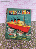 Vintage 1951 1st Printing Little Golden Book Boats, Hardcover