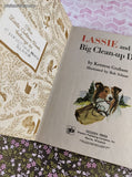 Vintage 1975 Little Golden Book: Lassie and the Big Clean-Up Day Hardcover