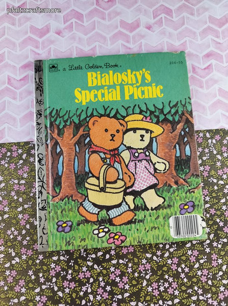 Vintage 1985 Little Golden Book: Bialosky's Special Picnic Hardcover