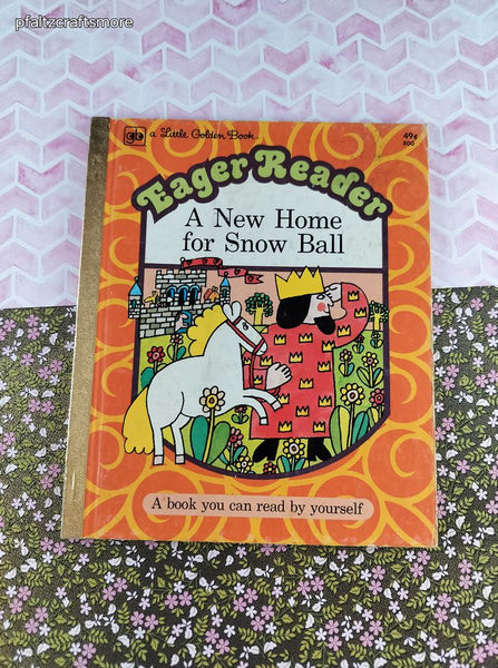 Vintage 1975 Little Golden Book Eager Reader: A New Home for Snow Ball Hardcover