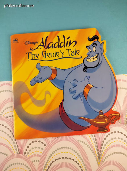Vintage 1993 Disney's Aladdin the Genie's Tale Golden Books Softcover, Like New