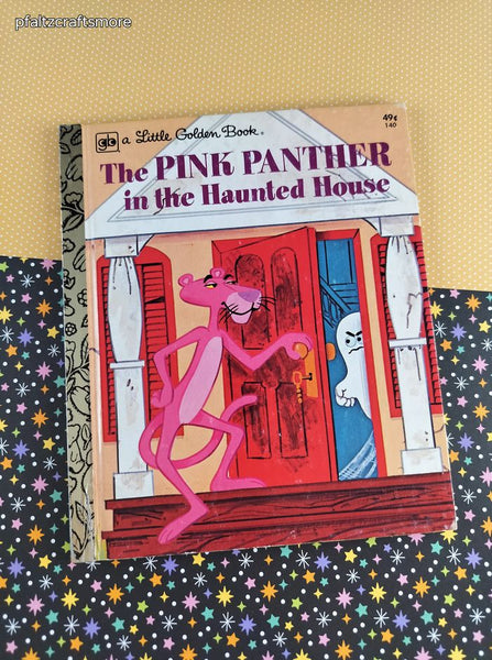 Vintage 1975 Little Golden Book: The Pink Panther in the Haunted House Hardcover