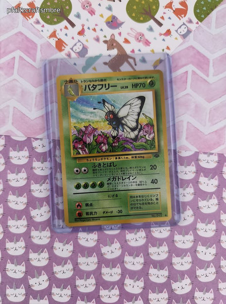 Vintage Uncommon (Japanese) - Butterfree Jungle Pokemon Card #012 - NM