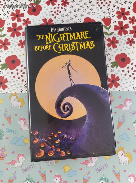 Vintage Tim Burton's The Nightmare Before Christmas Clamshell VHS Tape, Great Shape