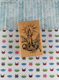 Vintage 1999 PSX #G-1598 Christmas Candle Holy Night Wooden Block/Rubber Stamp