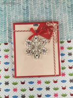 2010 Lenox Christmas Charm Jeweled Snowflake Silver NEW & SEALED