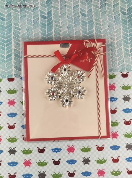 2010 Lenox Christmas Charm Jeweled Snowflake Silver NEW & SEALED