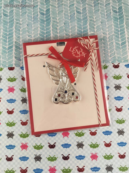 2010 Lenox Christmas Charm Jeweled Angel Silver NEW & SEALED