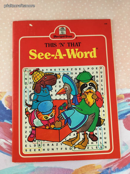 Vintage 1988 Merrigold Press This 'n' That See-a-Word Coloring & Activity Softcover