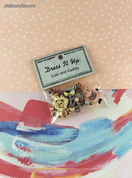 Dress It Up Notions Decorative Buttons "Cute and Cuddly" NEW & SEALED