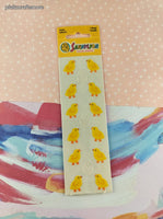 Vintage Sandylion Stickers, FUZZY "Baby Chicks", 1 Sheet New & Sealed