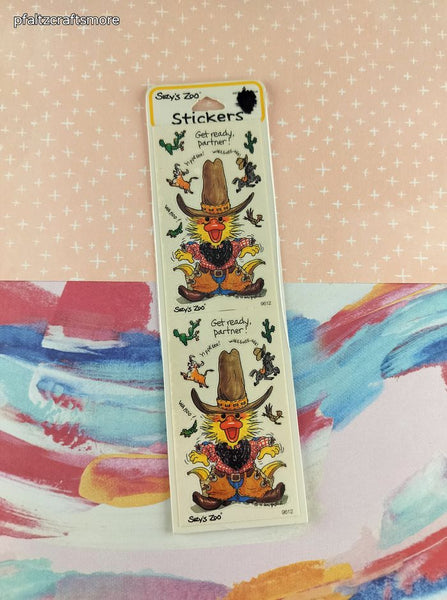 Vintage Suzy's Zoo Western Duck Witzy #9612 Sealed Pack/2 Sheets