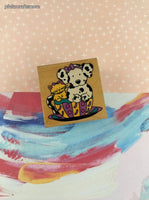 Vintage 1996 All Night Media Sanrio Spottie Dottie Two for Tea 924F Wooden Block/Rubber Stamp