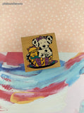 Vintage 1996 All Night Media Sanrio Spottie Dottie Two for Tea 924F Wooden Block/Rubber Stamp